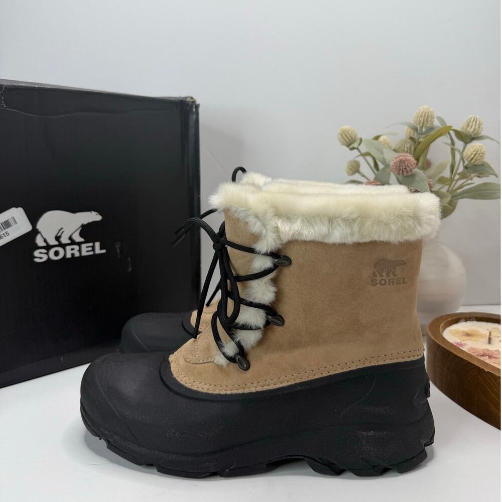 Sorel Snow Angel Waterproof Insulated Boots Rootbeer/Black NL3482-234 Women 9